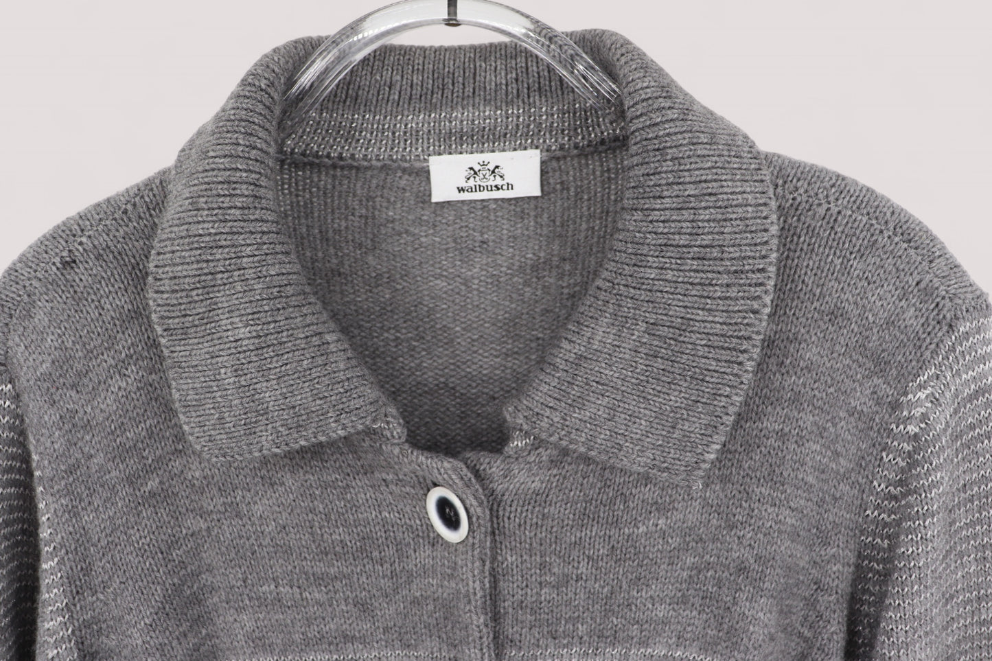 Walbusch Strickjacke Damen Cardigan mit Wolle & Alpaka in Grau 44