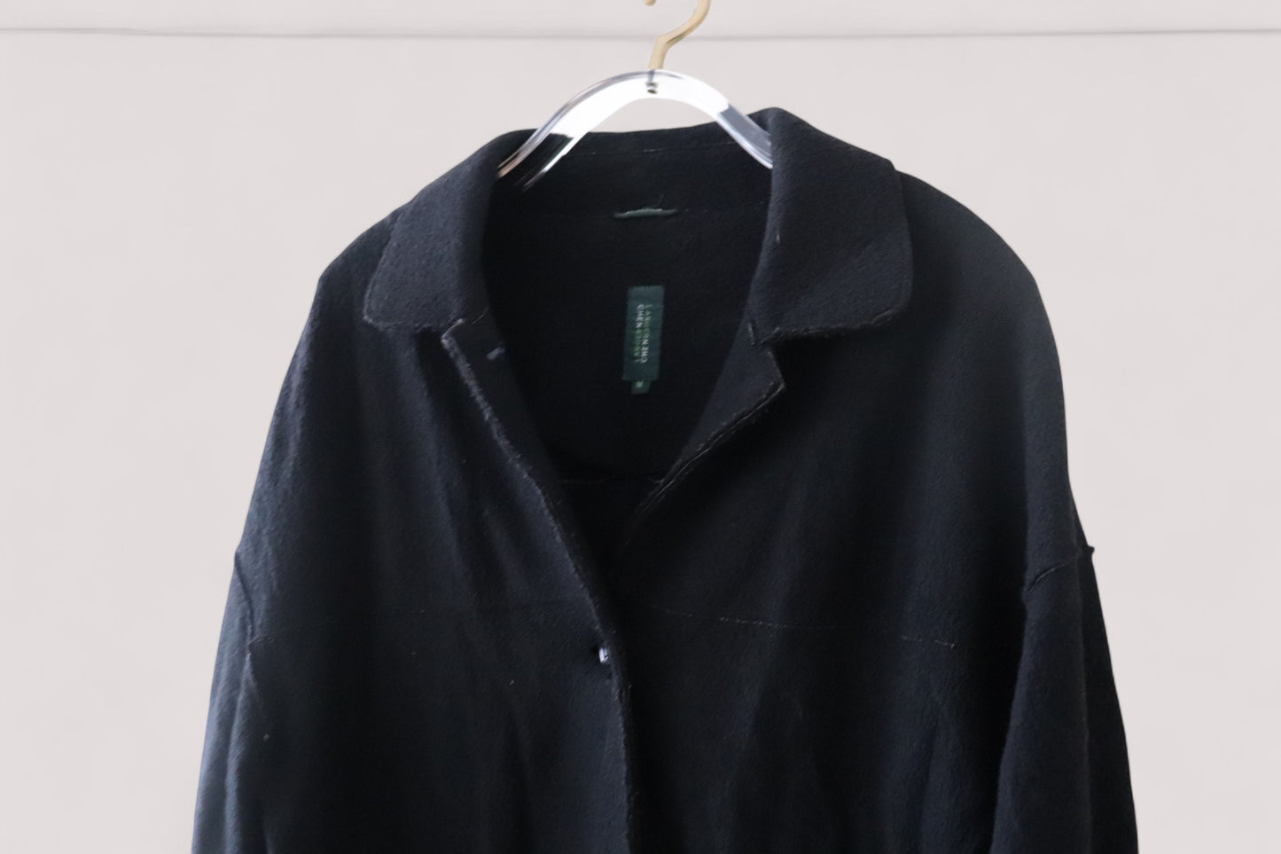 LangerChen Damen Wollmantel Coat winddicht Parka Jacke + Wolle bis Größe M