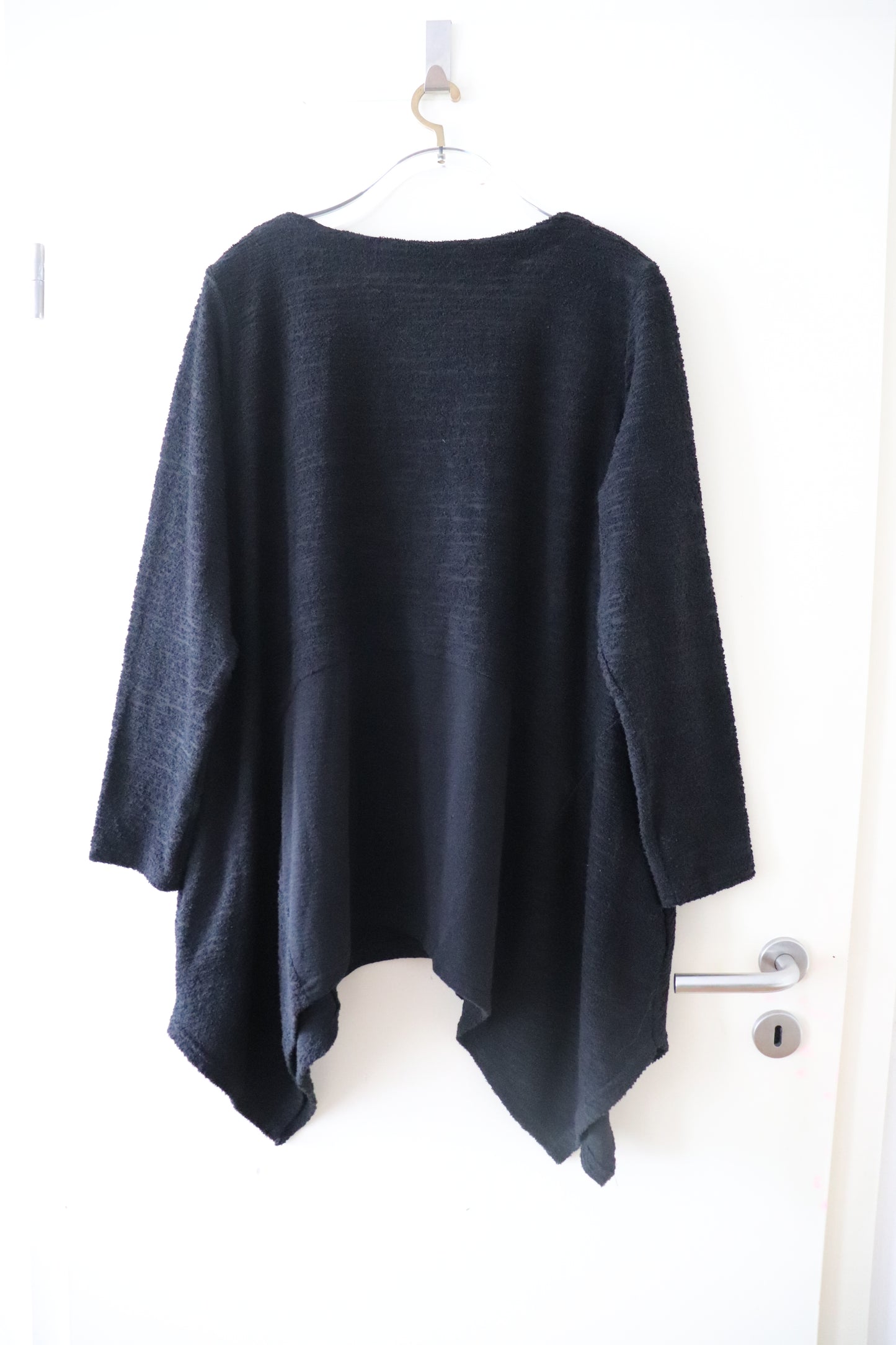 Luukaa Damen Pullover schwarz mit Baumwolle Size 6 / 48 Lagenlook