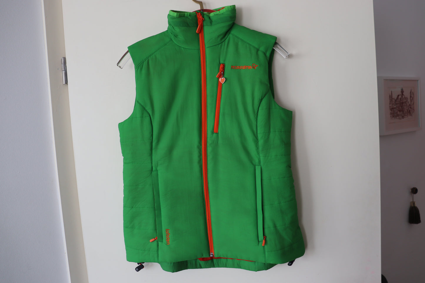 Norrona Damen Weste M Grün & Orange Primaloft wattiert neuwertig