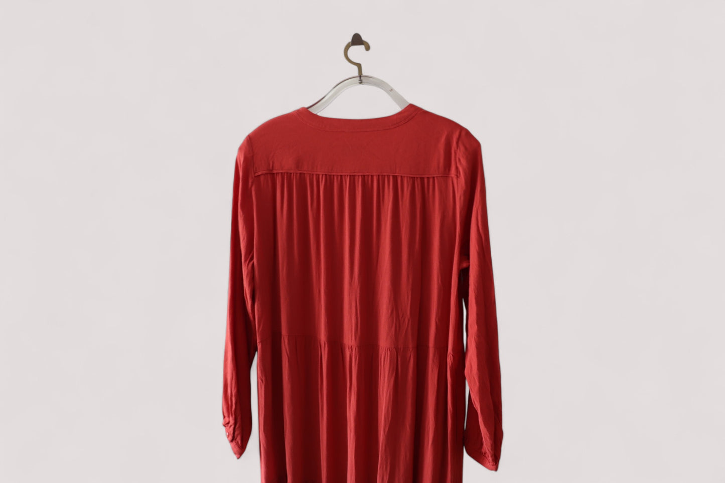 Noa Noa Damen Kleid Hemdblusenkleid 100% Viskose Koralleton 42