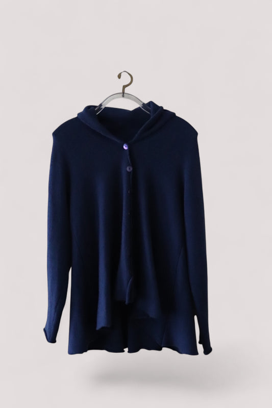Yoko Berlin 100% Merinowolle long Cardigan Damen Strickjacke L