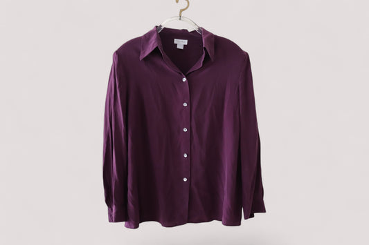 Peter Hahn Damen leichte Hemd Bluse 100% Seide 44